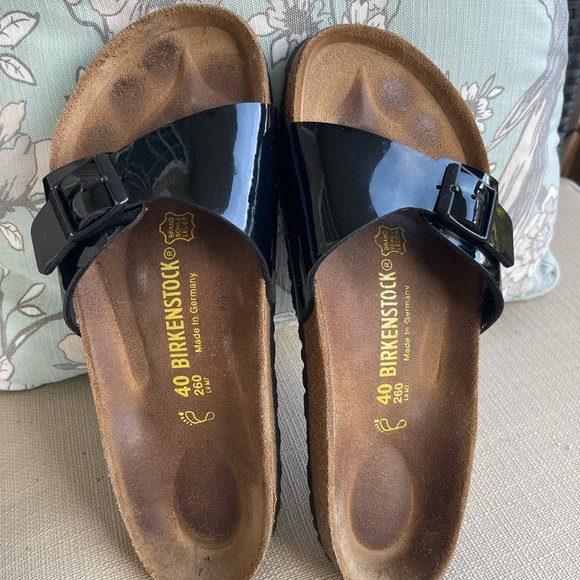 BIRKENSTOCK MADRID BLACK SANDALS WOMEN’S SIZE 9 MEN’S SIZE 7 - Picture 2 of 11